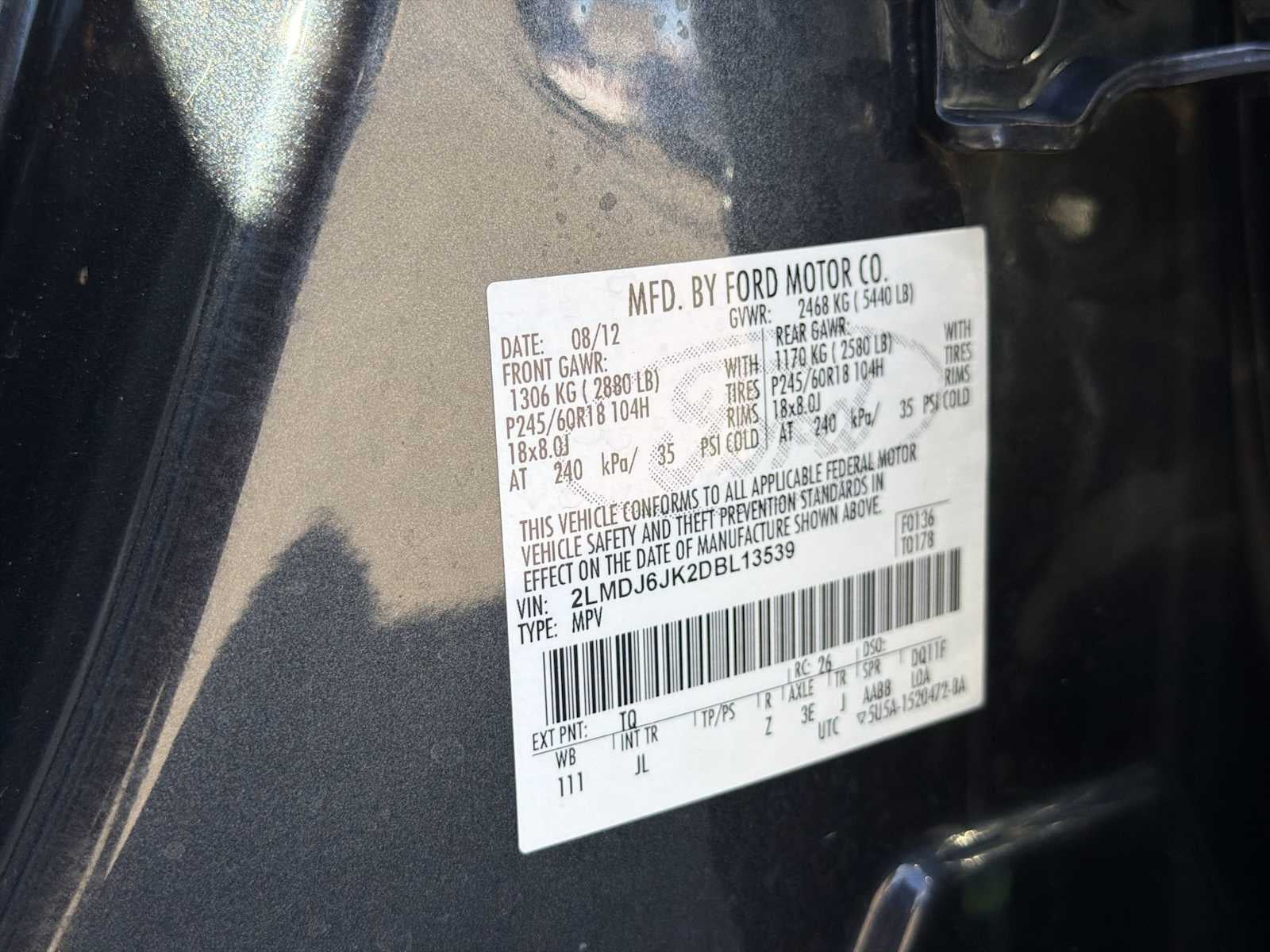 2013 Lincoln MKX FWD 4dr